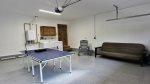 Ping Pong Table and Seating in Garage